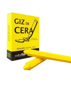 Giz de Cera Amarelo Vulcaflex 1x12